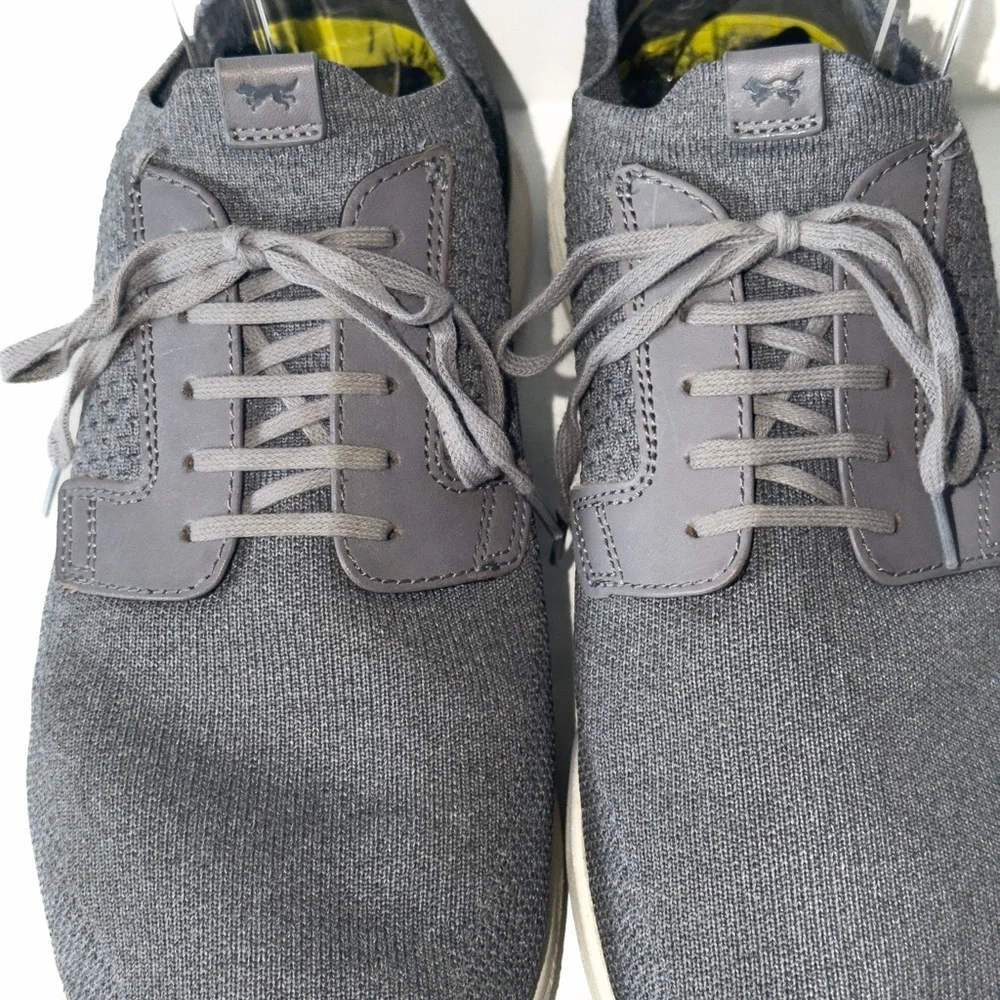 Wolf & Shepard Swift Knit Plain Toe Derby Men's Grey Lace-Up Casual Shoes Sz 11